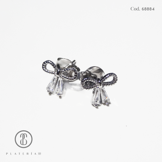 ARETE RODINADO LAZO PLATA.925