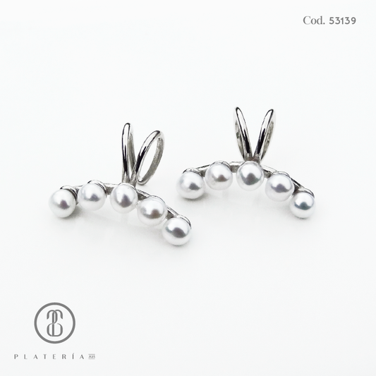 ARETE ESCALADOR PERLA CULTIVADA PLATA.925