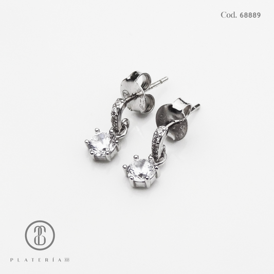 ARETE RODINADO DIJE ZIRCON PLATA.925