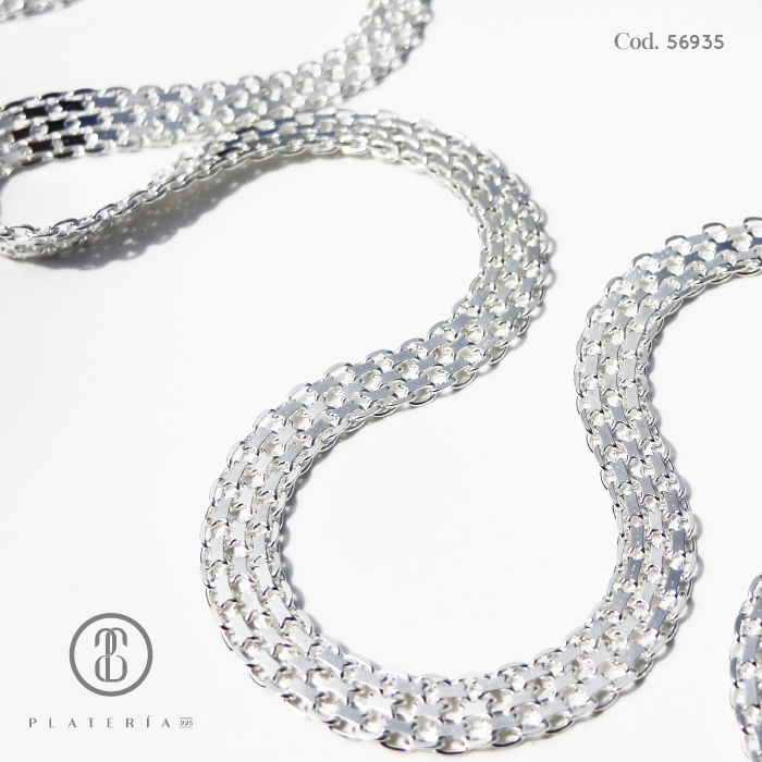 CADENA BISMARK 45CM PLATA.925