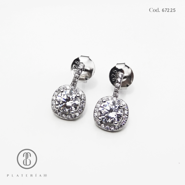 ARETE RODINADO ZIRCON PLATA.925
