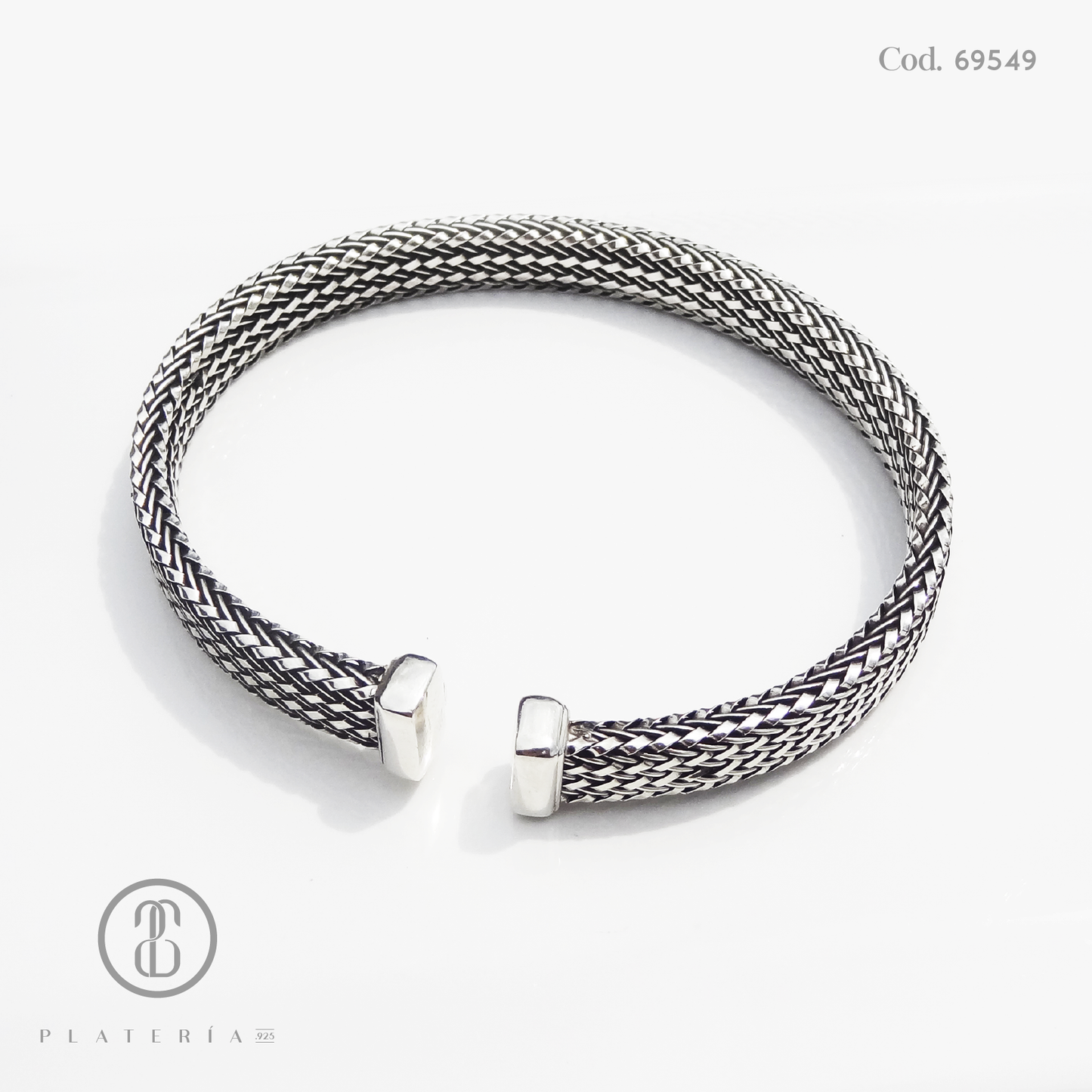 ARO ABIERTO OXIDADO PARA CABALLERO PLATA.925