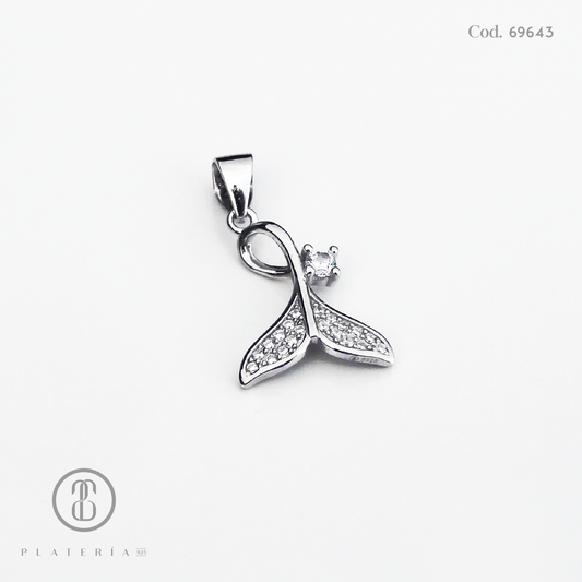 DIJE RODINADO COLITA SIRENA PLATA.925