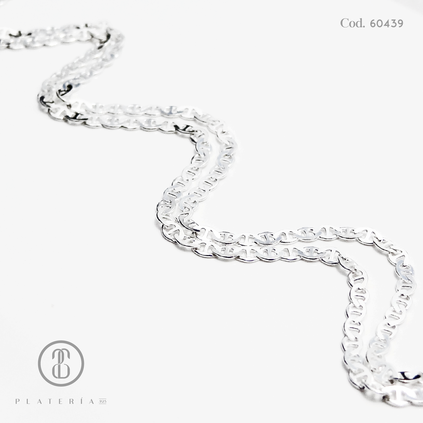 CADENA GUCCI 45CM PLATA.925