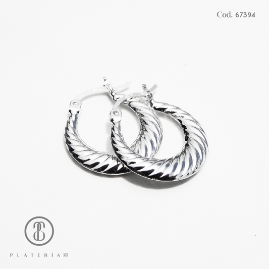 ARGOLLA RETORCIDA 18MM PLATA.925