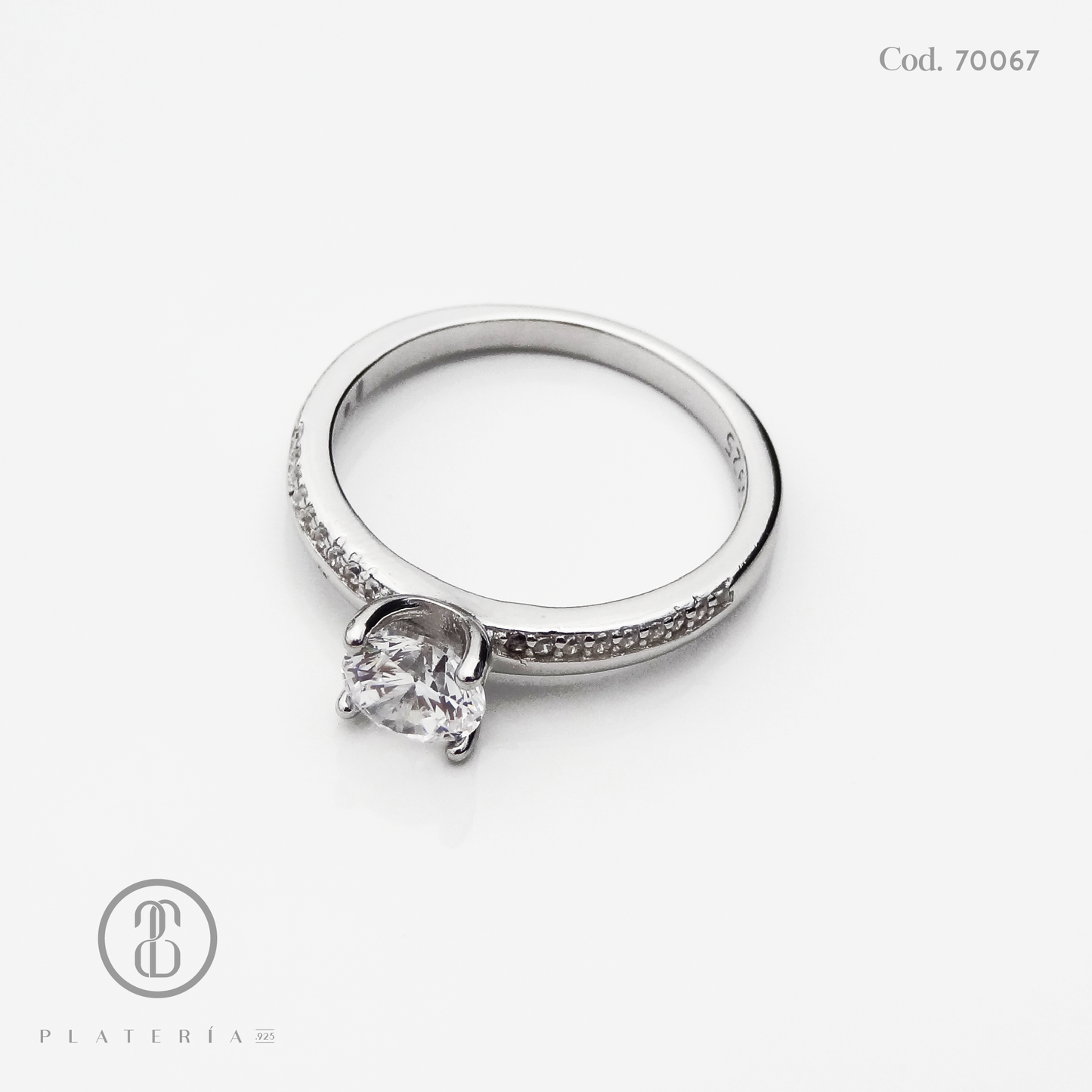 ANILLO RODINADO COMPROMISO DUO PLATA.925