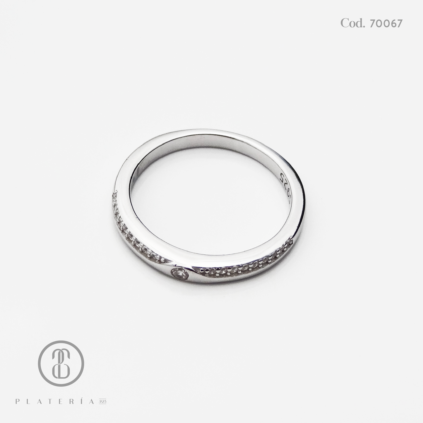 ANILLO RODINADO COMPROMISO DUO ZIRCON PLATA.925