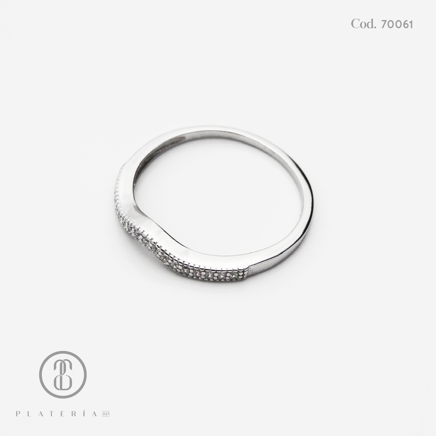 ANILLO RODINADO COMPROMISO DUO ZIRCON PLATA.925