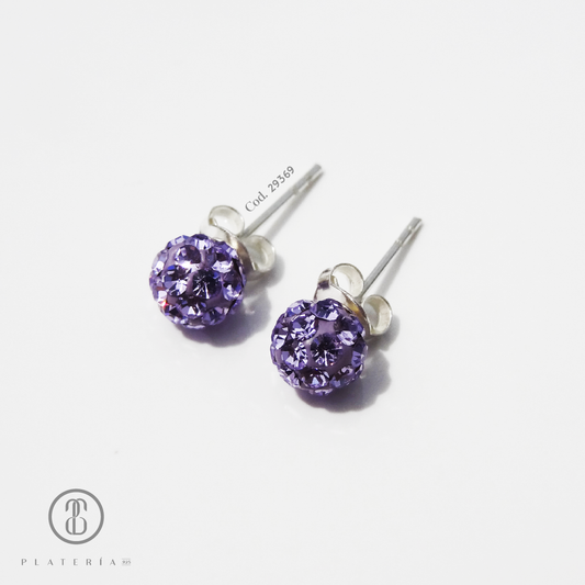 ARETE 6MM BOLA LILA SWKY.925