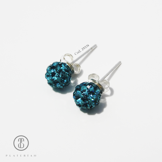 ARETE 6MM BOLA TURQUESA SWKY.925