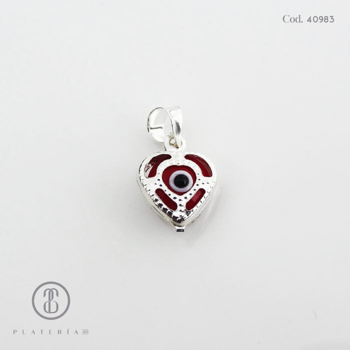 DIJE OJITO CORAZON PLATA.925