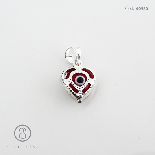 DIJE OJITO CORAZON PLATA.925
