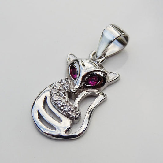 DIJE RODINADO ZORRITO PLATA.925