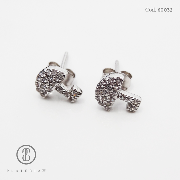ARETE RODINADO SOMBRILLA PLATA.925