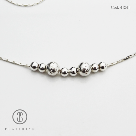 GARGANTILLA BOLITAS PLATA.925