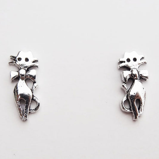 ARETE CORTO GATITO PLATA.925
