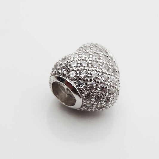 DIJE PARA PULSERA CORAZON PLATA.925