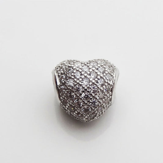 DIJE PARA PULSERA CORAZON PLATA.925