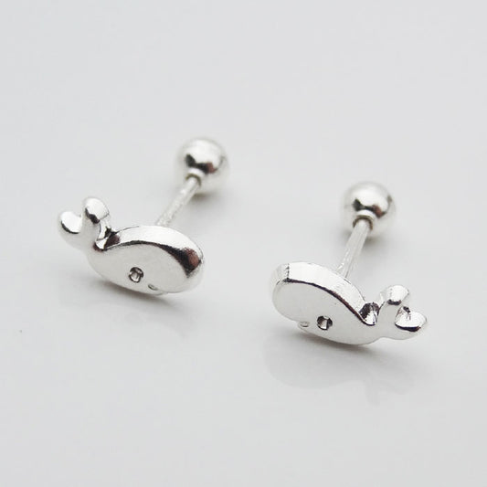 ARETE CIERRE ROSCA BALLENA PLATA.925