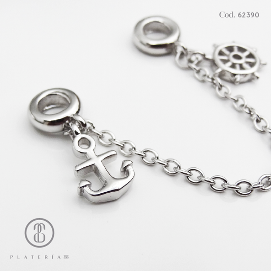 CADENA DE SEGURIDAD ANCLA PLATA.925