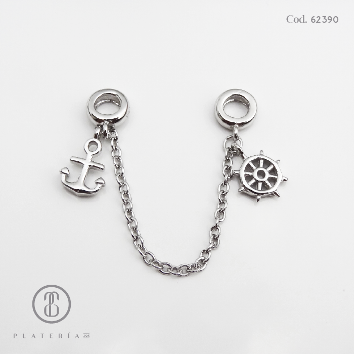 CADENA DE SEGURIDAD ANCLA PLATA.925