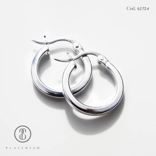 ARGOLLA LISA 18MM PLATA.925