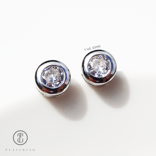 ARETE RODINADO BISELADO 5MM PLATA.925